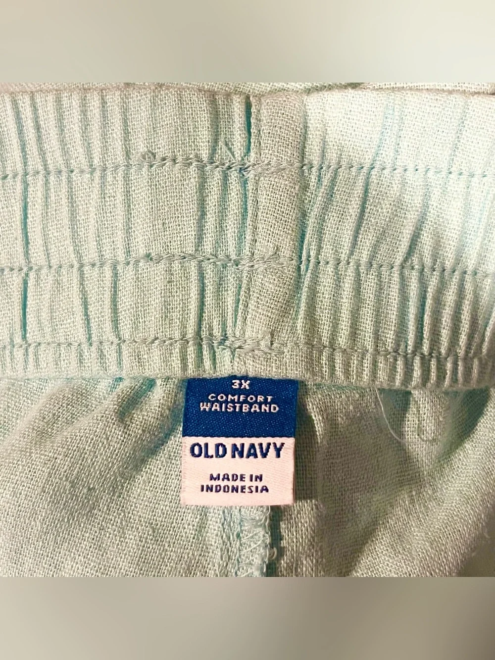 Old Navy Light Mint Comfort Waistband Linen-Blend Shorts